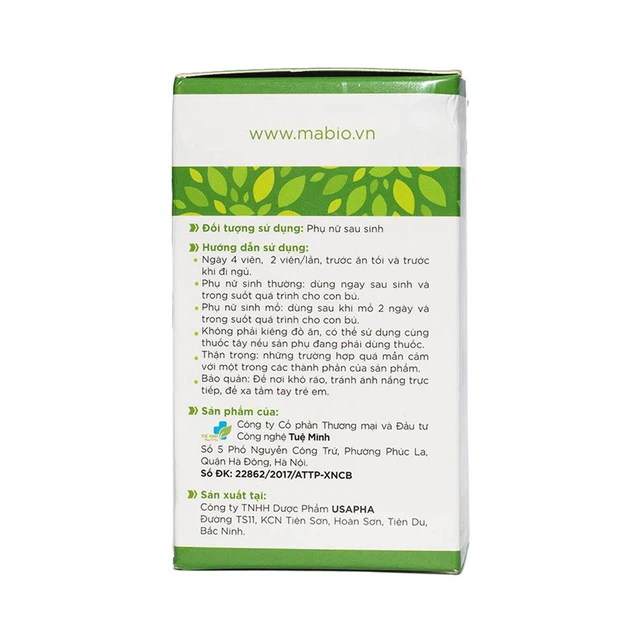 Viên uống Mabio giúp lợi sữa, giảm nguy cơ tắc tuyến sữa