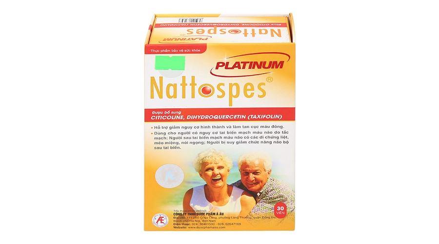 Nattospes Platinum giúp giảm nguy cơ tai biến mạch máu não hộp 30 viên