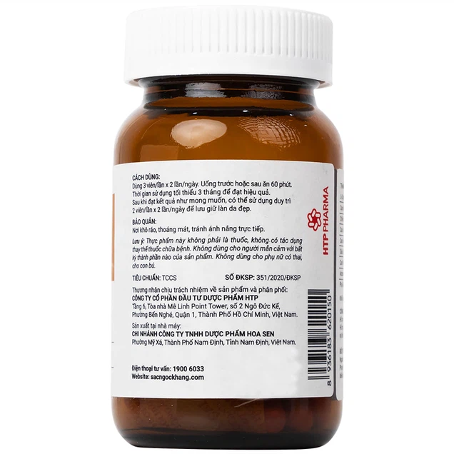 Viên nén Sắc Ngọc Khang Hoa Thiên Phú hỗ trợ điều trị nấm da, sạm da, ngăn ngừa lão hóa (60 viên)