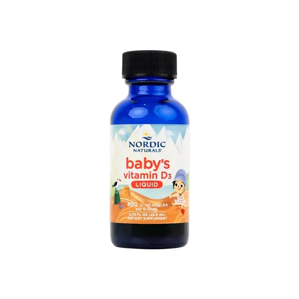 Dung dịch Nordic Naturals Baby's Vitamin D3 22.5ml bổ sung Vitamin D, tăng cường hấp thu canxi vào xương