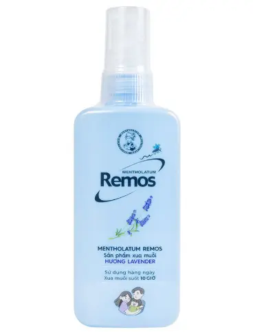 Xịt chống muỗi Remos hương Lavender xua muỗi suốt 10 giờ (70ml)