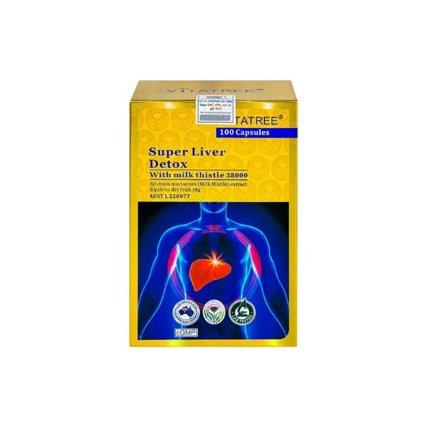 Viên uống Super Liver Detox Vitatree hỗ trợ góp phần giải độc gan (100 viên)