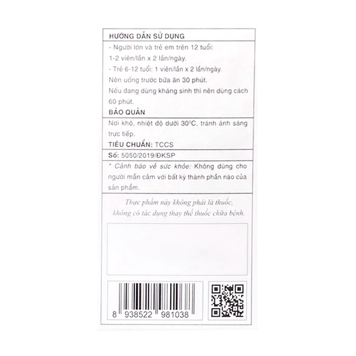 Viên uống vi sinh BIOLACT SANFO hỗ trợ viêm đại tràng, rối loạn tiêu hóa