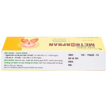Methorphan-Traphaco-trị ho do kích thích, long đờm, cảm cúm, sổ mũi, viêm mũi dị ứng (2 vỉ x 10 viên)
