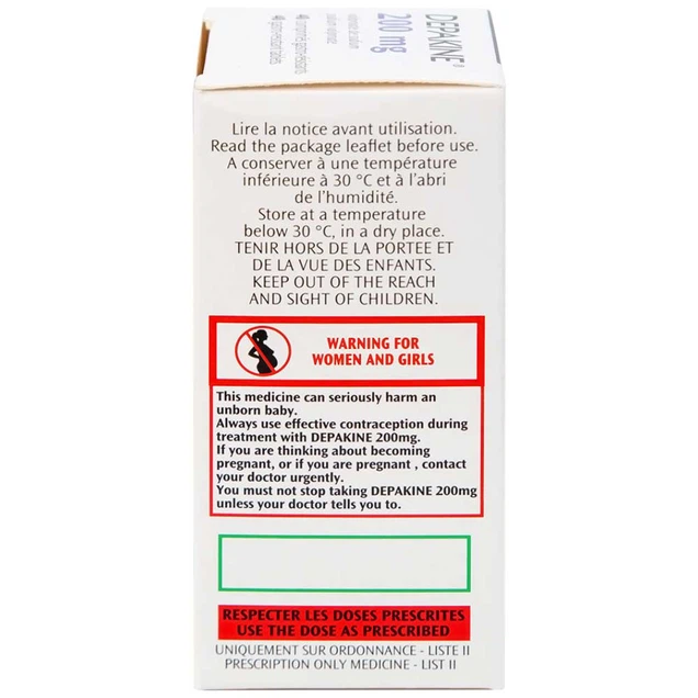 Depakine 200mg- điều trị động kinh, rối loạn lưỡng cực