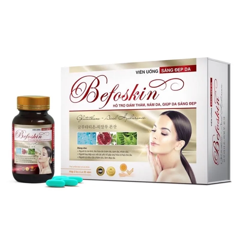 Viên Uống Sáng Đẹp Da Befoskin – Giúp Da Sáng Đẹp – Xóa Mờ Nếp Nhăn – Giảm Thâm, Mờ Nám Tàn Nhang – Chống Nắng Từ Sâu Bên Trong