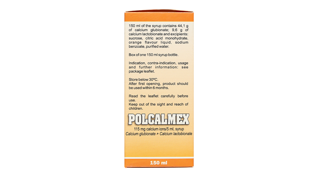 Siro Polcalmex Polfarmex vị dâu - phòng và điều trị thiếu canxi (150ml)