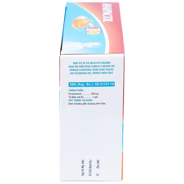Bột Hapacol 150 DHG giảm đau, hạ sốt
