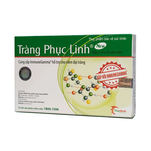 Viên uống Tràng Phục Linh Thái Minh hỗ trợ cho viêm đại tràng (2 vỉ x 10 viên)