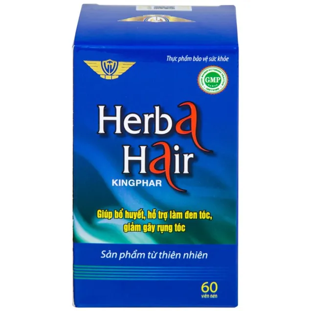 Viên uống Herba Hair Kingphar bổ huyết, hỗ trợ làm đen tóc (60 viên)