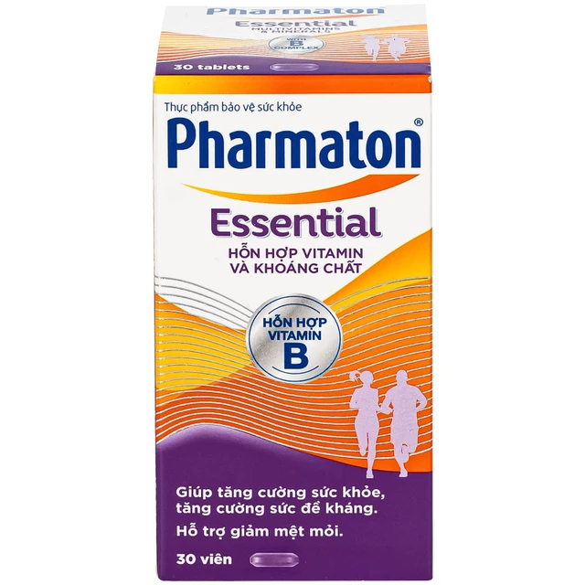 Viên uống Pharmaton Essential Multivitamins Minerals hỗn hợp Vitamin và khoáng chất, tăng cường sức khỏe (30 viên)
