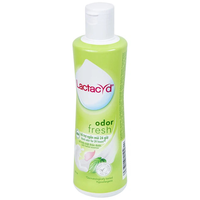 Dung dịch vệ sinh phụ nữ Lactacyd Odor Fresh hỗ trợ làm sạch nhẹ nhàng vùng kín, ngăn nhiễm khuẩn (250ml)