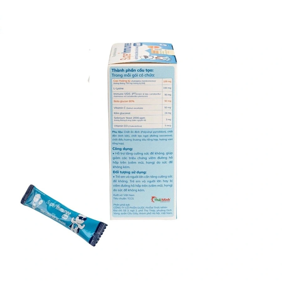 Cốm Super Immunee Kiddi tăng cường sức đề kháng