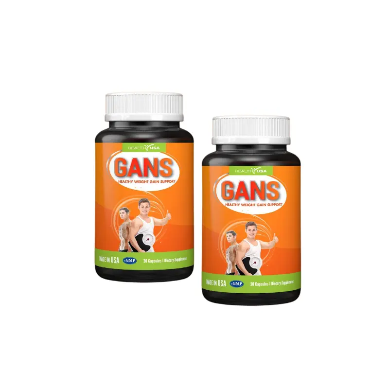 Viên uống Gans Healthy Weight Gain Support giúp bồi bổ cơ thể, tăng cân Lọ 60viên