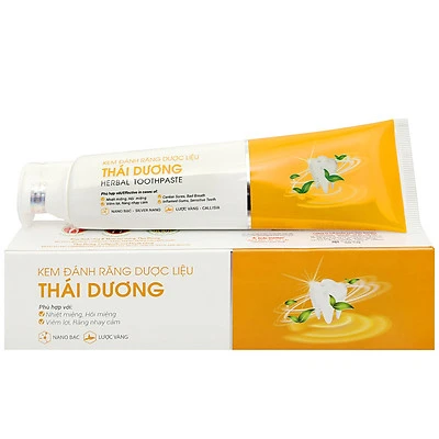 Kem đánh răng dược liệu Thái Dương hạn chế nhiệt miệng, hôi miệng, viêm lợi, răng nhạy cảm (150g)