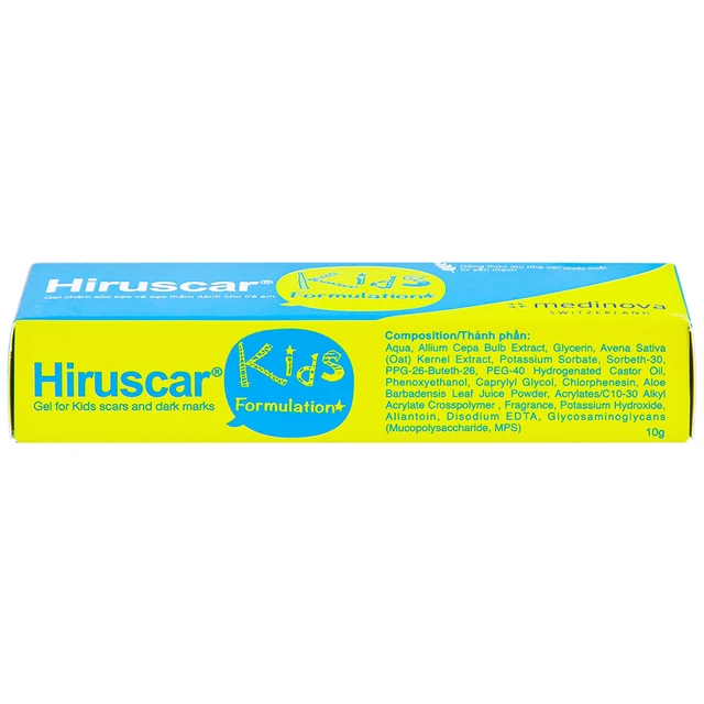 Gel bôi sẹo cho bé Hiruscar Kids Medinova (10g)