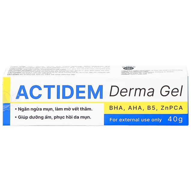 Gel Actidem Derma giúp ngăn ngừa mụn, làm mờ vết thâm (40g)