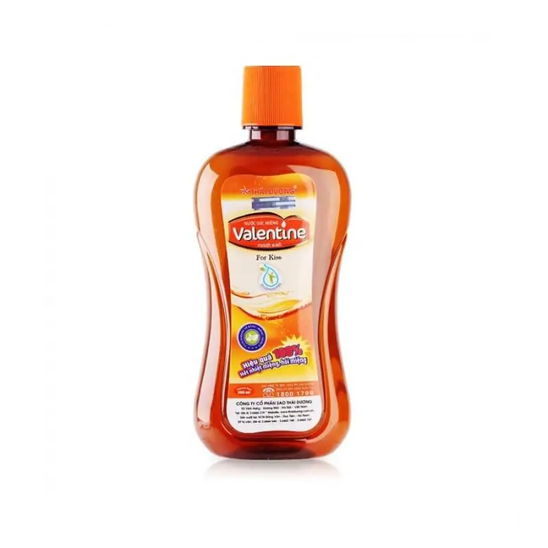Nước súc miệng Valentine Thái Dương ngừa hôi miệng, nhiệt miệng, sâu răng, viêm lợi (500ml)