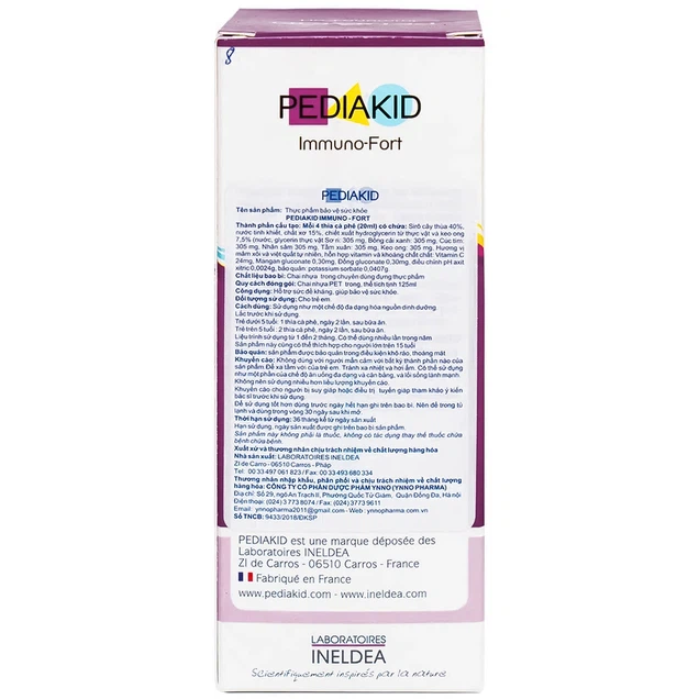 Siro Pediakid Immuno-Fort hỗ trợ tăng đề kháng, giúp bảo vệ sức khỏe