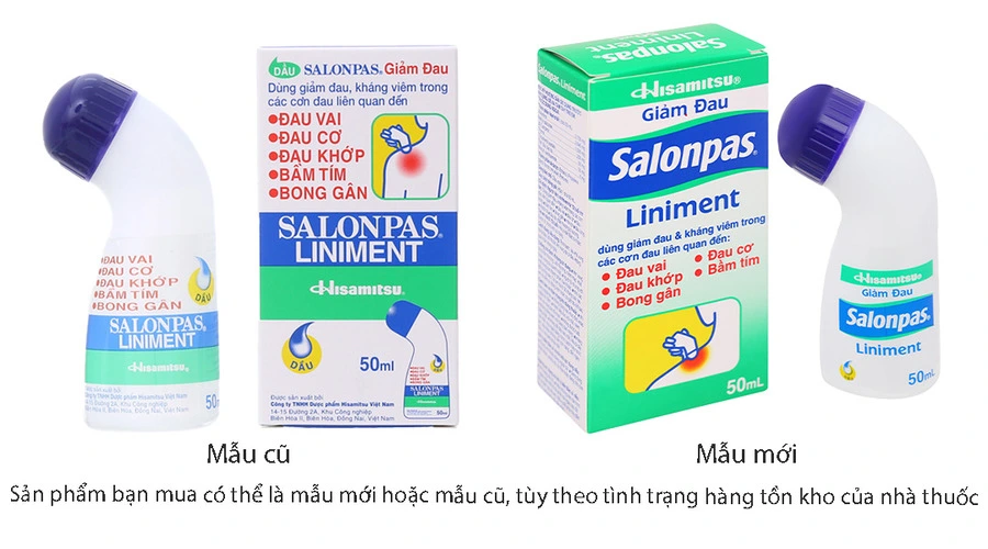 Dầu Salonpas Liniment giảm đau, kháng viêm các cơn đau vai, đau cơ (50ml)