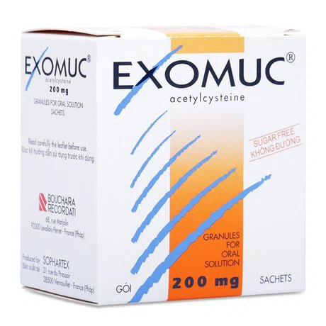 Cốm Exomuc Bouchara điều trị rối loạn chất tiết phế quản (30 gói)