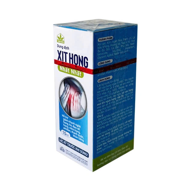 Dung dịch Xịt Họng Nhất Nhất hỗ trợ giảm ngứa họng, ho, viêm họng (20ml)