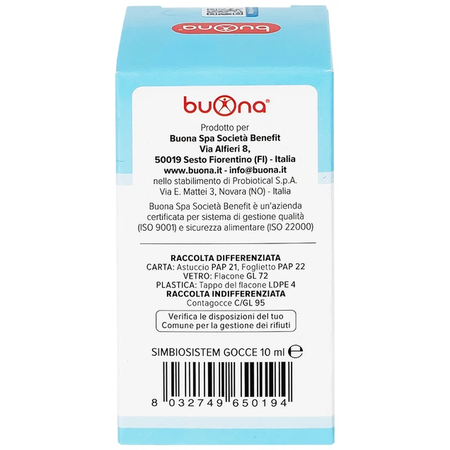 Dung dịch Simbiosistem Gocce 10ml Buona bổ sung lợi khuẩn đường ruột