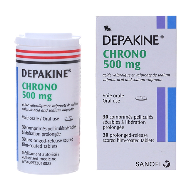 Depakine chrono 500mg- điều trị các thể động kinh, dự phòng hưng cảm 