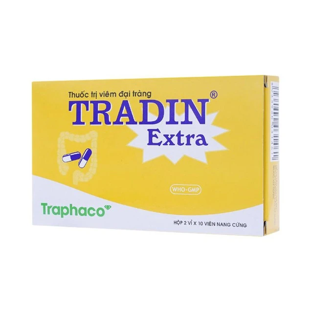 Thuốc Tradin Extra Traphaco điều trị viêm đại tràng (2 vỉ x 10 viên)