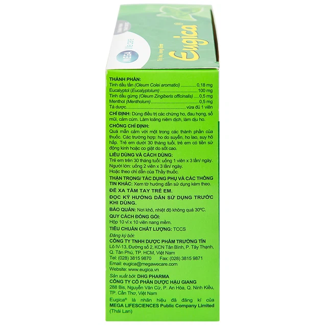 Thuốc Eugica MEGA We care điều trị ho đờm, cảm cúm, sổ mũi (10 vỉ x 10 viên)