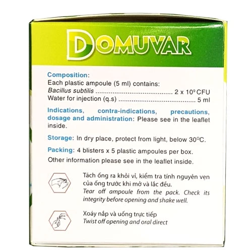 Hỗn dịch uống men vi sinh Domuvar