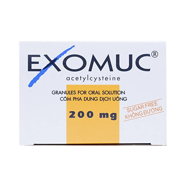 Cốm Exomuc Bouchara điều trị rối loạn chất tiết phế quản (30 gói)