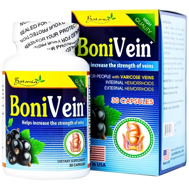 Viên uống BoniVein Botania hỗ trợ tăng sức bền của tĩnh mạch