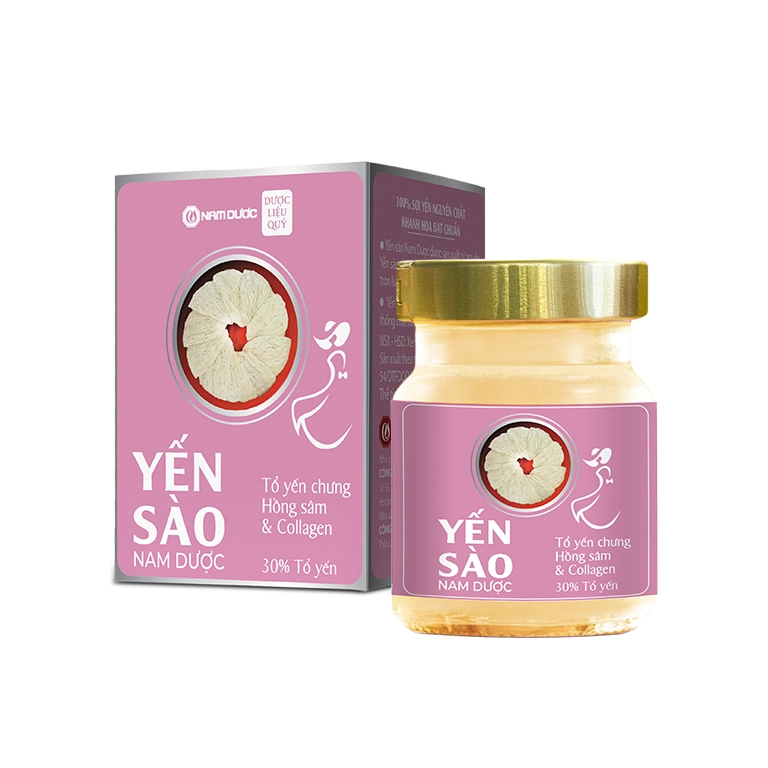 Yến sào Nam Dược-Collagen+Hồng Sâm-DT Food-Lọ 70ml