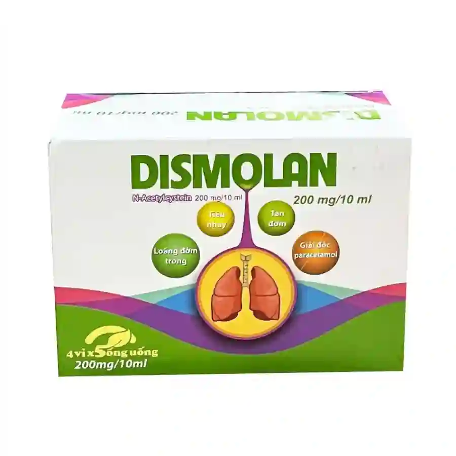 Dung dịch Dismolan CPC1HN tiêu nhầy trong bệnh nhầy nhớt (4 vỉ x 5 ống)