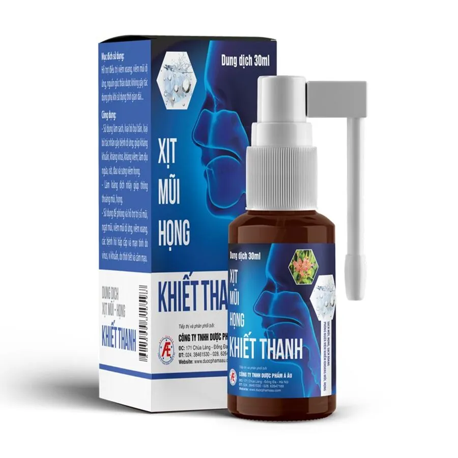Xịt Khiết Thanh Á Âu vệ sinh mũi họng