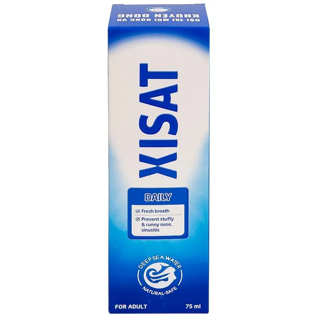 Xịt mũi nước biển sâu Xisat 75ml xịt sạch thông mũi dùng cho người lớn