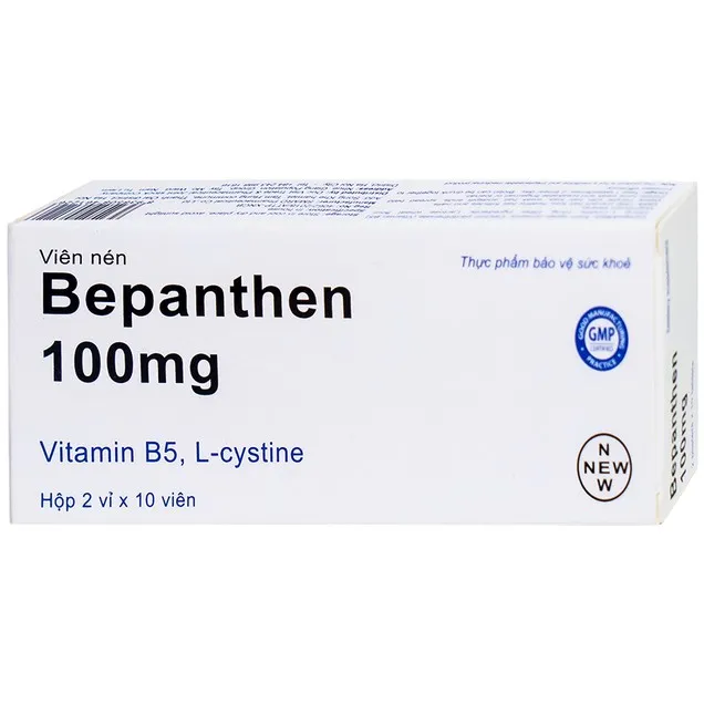 Viên uống Bepanthen 100mg Smard hỗ trợ giảm rụng tóc, khỏe chân tóc, móng chắc khỏe (2 vỉ x 10 viên)