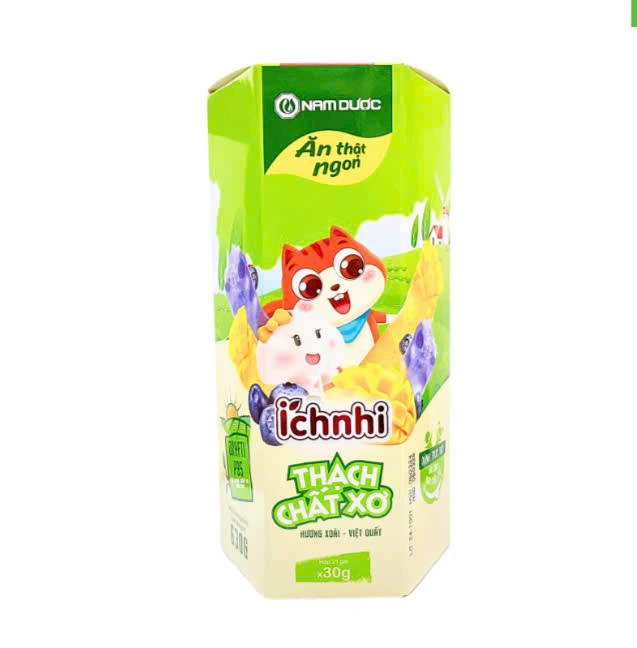 Thạch chất xơ Ích Nhi, bổ sung chất xơ hòa tan giúp nhuận tràng, hỗ trợ tiêu hóa cho bé, cân bằng hệ vi sinh