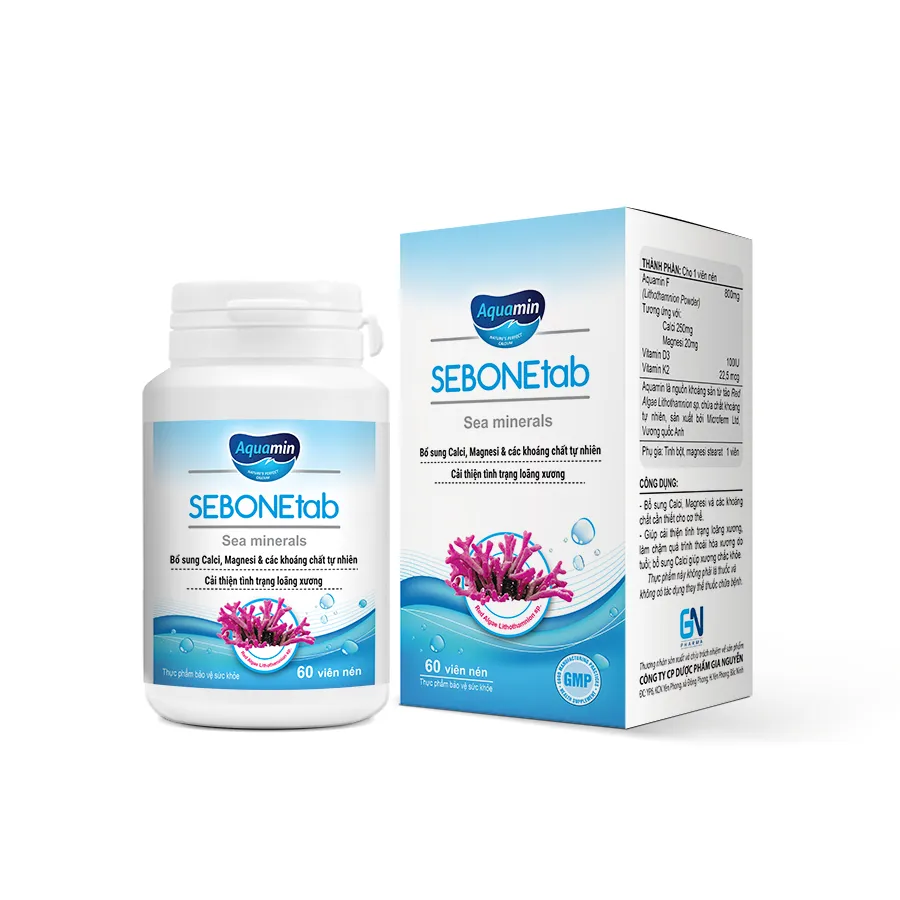 Sebonetab Meracine - Bổ sung Calci, Magnesi và các khoáng chất cần thiết cho cơ thể