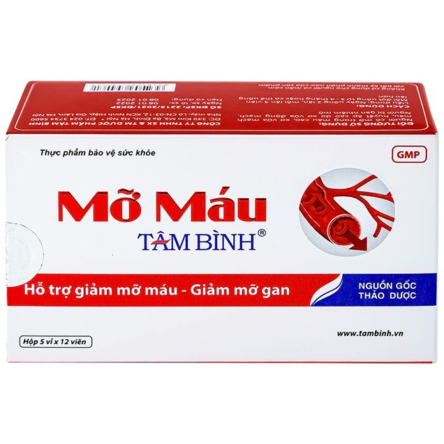 Viên uống Mỡ Máu Tâm Bình hỗ trợ giảm mỡ máu, giảm mỡ gan 