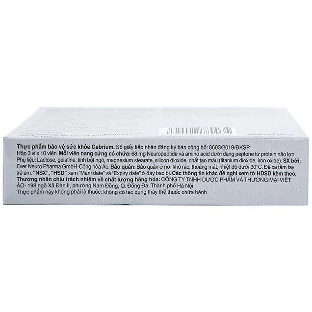 Viên uống Cebrium Ever Pharma hỗ trợ tăng khả năng tập trung, cải thiện trí nhớ