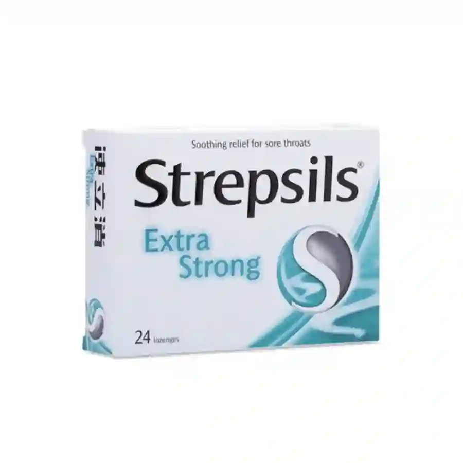 Viên ngậm Strepsils Extra Strong Reckitt Benckiser kháng khuẩn để làm giảm đau họng (2 vỉ x 12 viên)