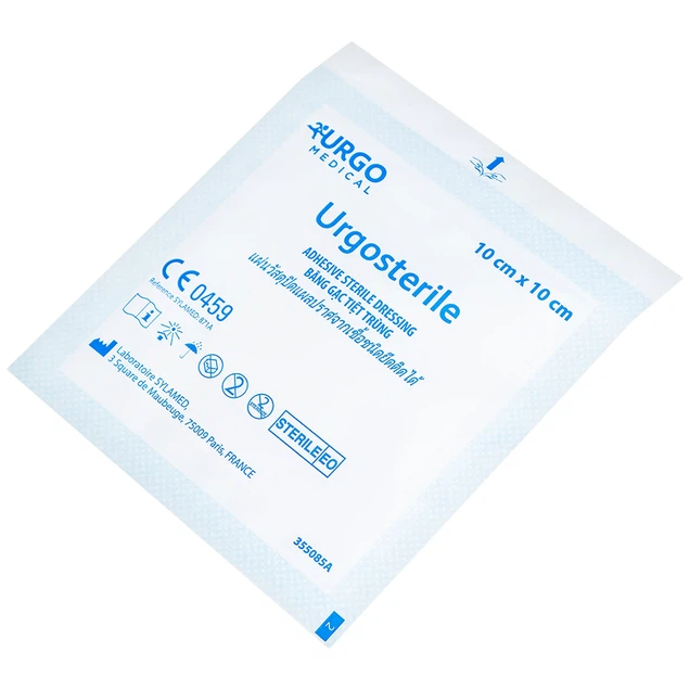 Băng gạc tiệt trùng Urgosterile 10cm x 15cm bảo vệ vết trầy xước, vết cắt, vết thương (50 miếng)