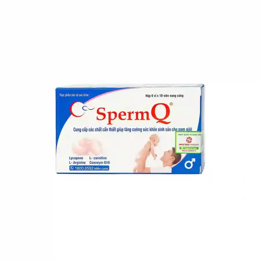 Viên uống SpermQ Tây Âu tăng cường sức khỏe sinh sản cho nam giới (6 vỉ x 10 viên)