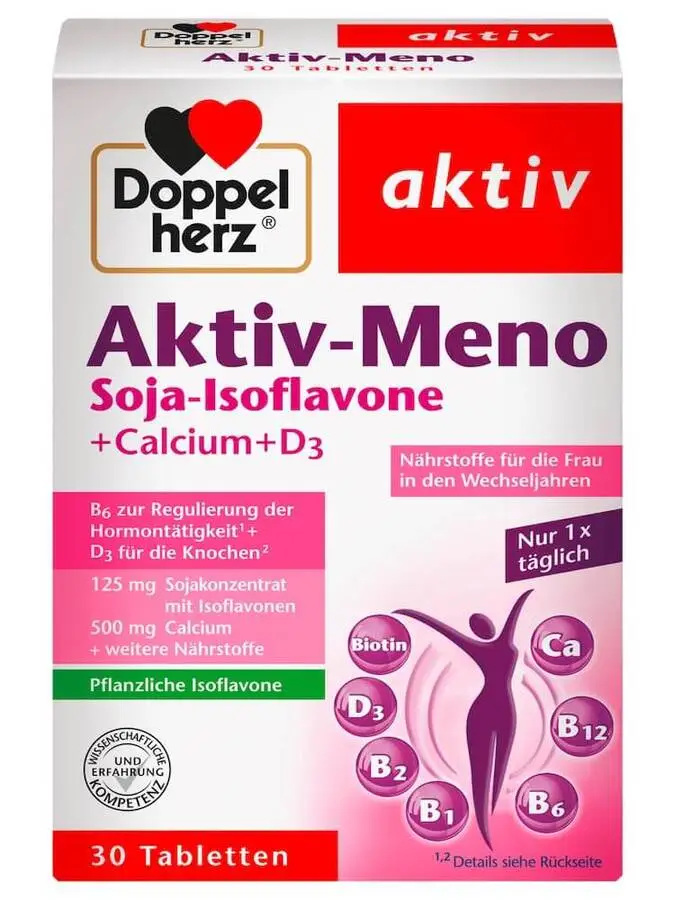 Viên uống Active-Meno Doppelherz Aktiv bổ sung isoflavone, điều hoà kinh nguyệt 
