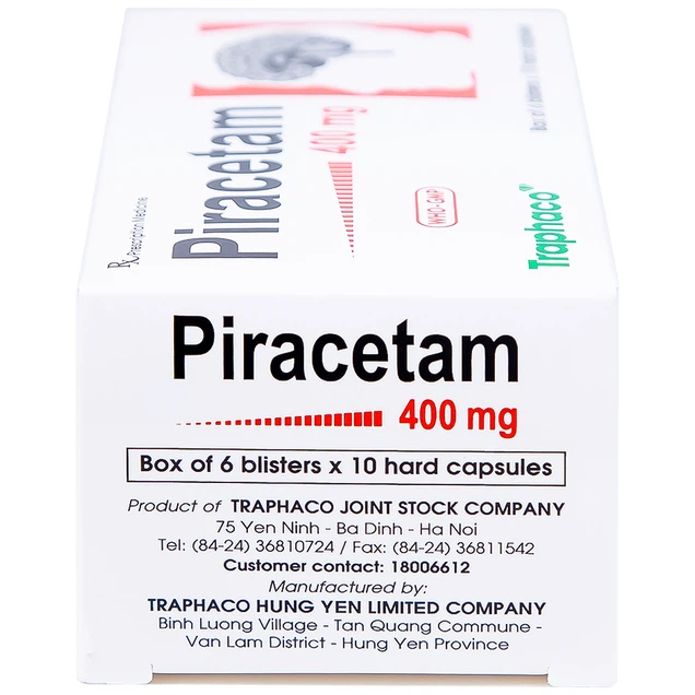 Piracetam 400mg-Traphaco điều trị triệu chứng chóng mặt, suy giảm trí nhớ