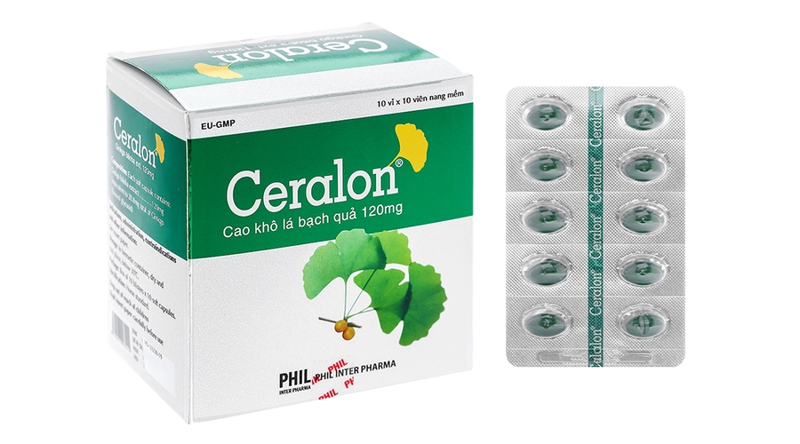 Ceralon 120mg tuần hoàn máu não, cải thiện trí nhớ