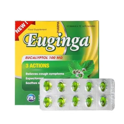 Euginga hỗ trợ giảm ho, đau rát họng hộp 100 viên