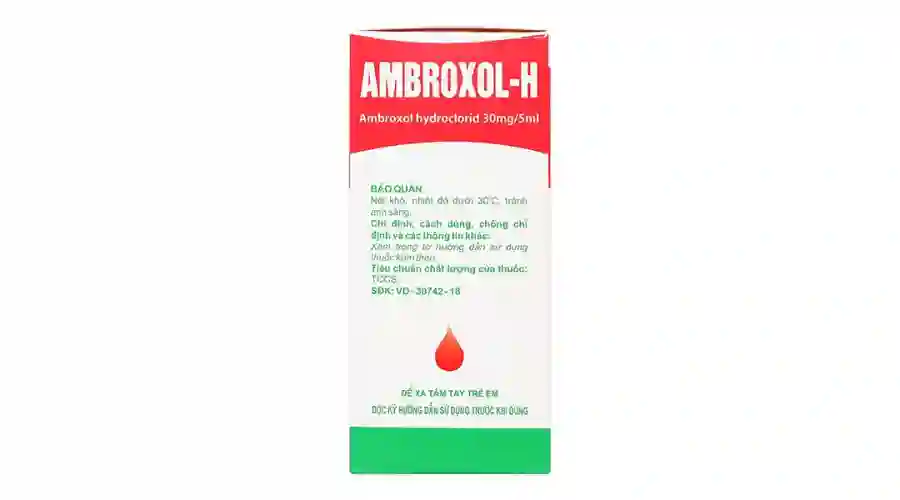 Siro Ambroxol-H trị bệnh hô hấp có kèm tăng tiết dịch phế quản chai 90ml